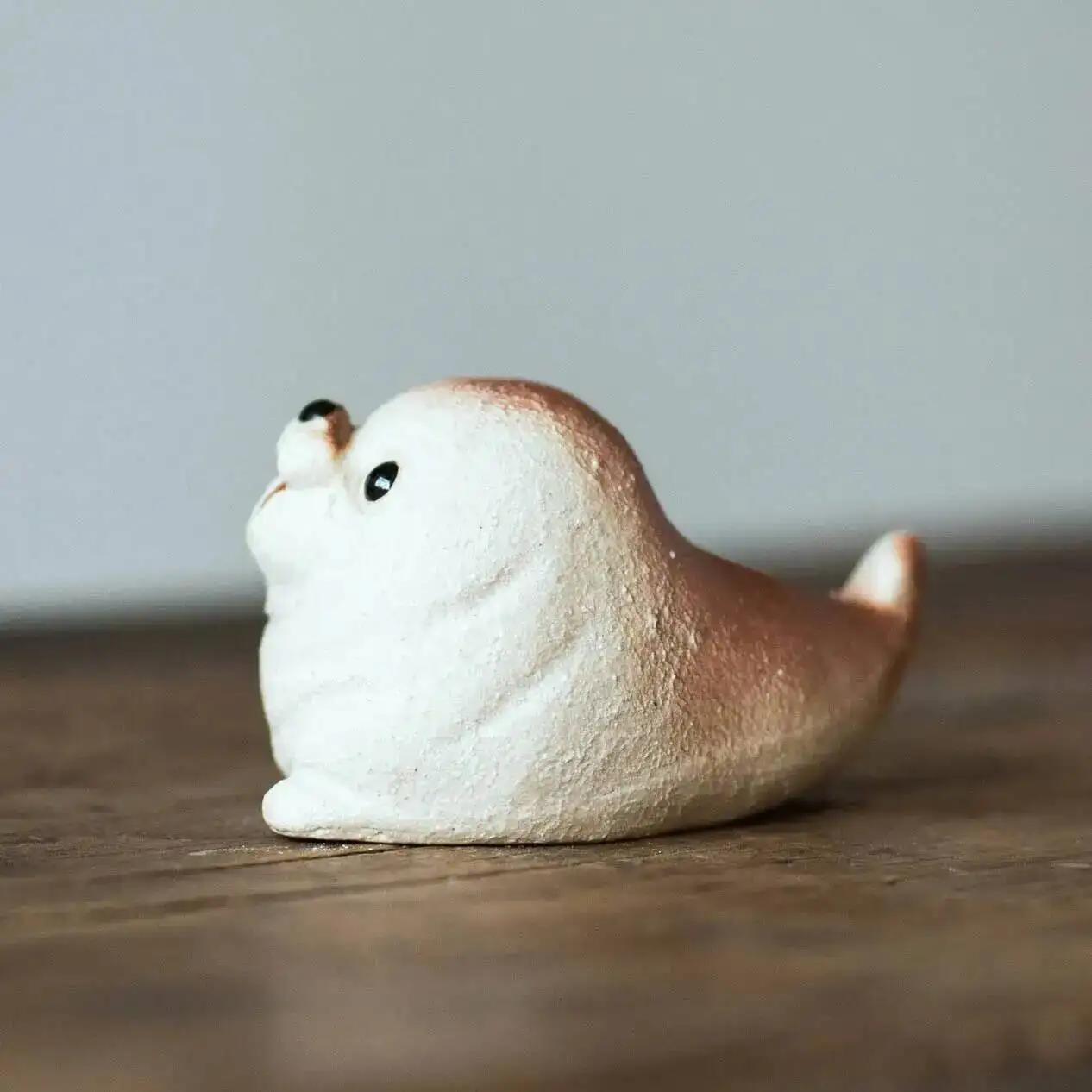 Purple Clay Tea Pet Seal Figurine Handmade Marine Animal Tea Plaything Cute Tea Ceremony Tea Table Tea Supplies Accessories   view 4