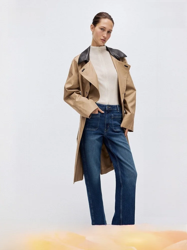 

Женские широкие джинсы H&M в стиле Old Money, повседневные, с высокой талией, весна 2026, модные, премиум-класса