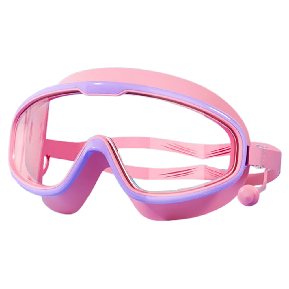 Gafas de natación antivaho para niños, gafas de natación con marco grande HD, gafas de natación con protección UV para bucear y esnórquel