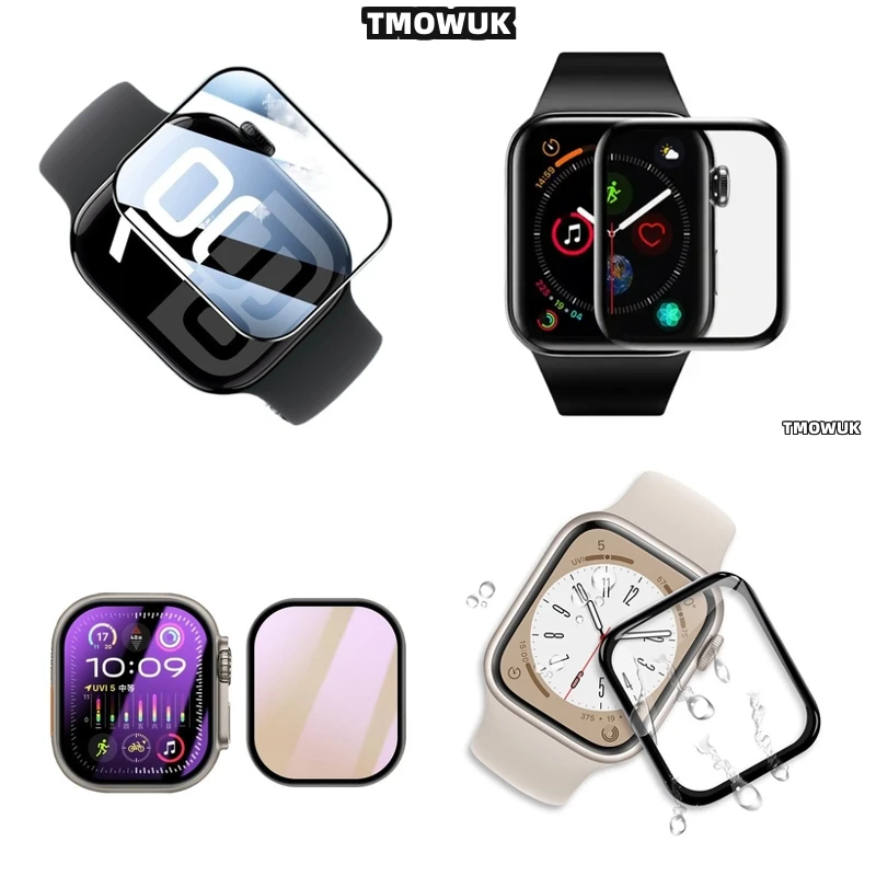 

For Apple Watch 1 2 3 4 5 6 7 8 9 10 SE 38 41 45 44 42 49 MM - Anti - Glare Soft Flexible Screen Protective Film 3D Curved PMMA