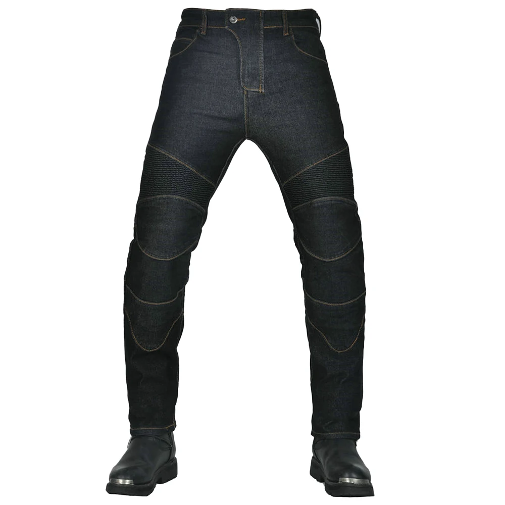 New Motorcycle Men Cycling Trousers Protective Pants Black Blue Classic with Knee Hip Pads Racing Pants Motorbike Riding Jeans