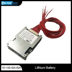 Heltecbms bms 14s 48v lithium 60a 40a 11s 12s 13s bms 48v 18650/21700 lithium battery protetcion board split port