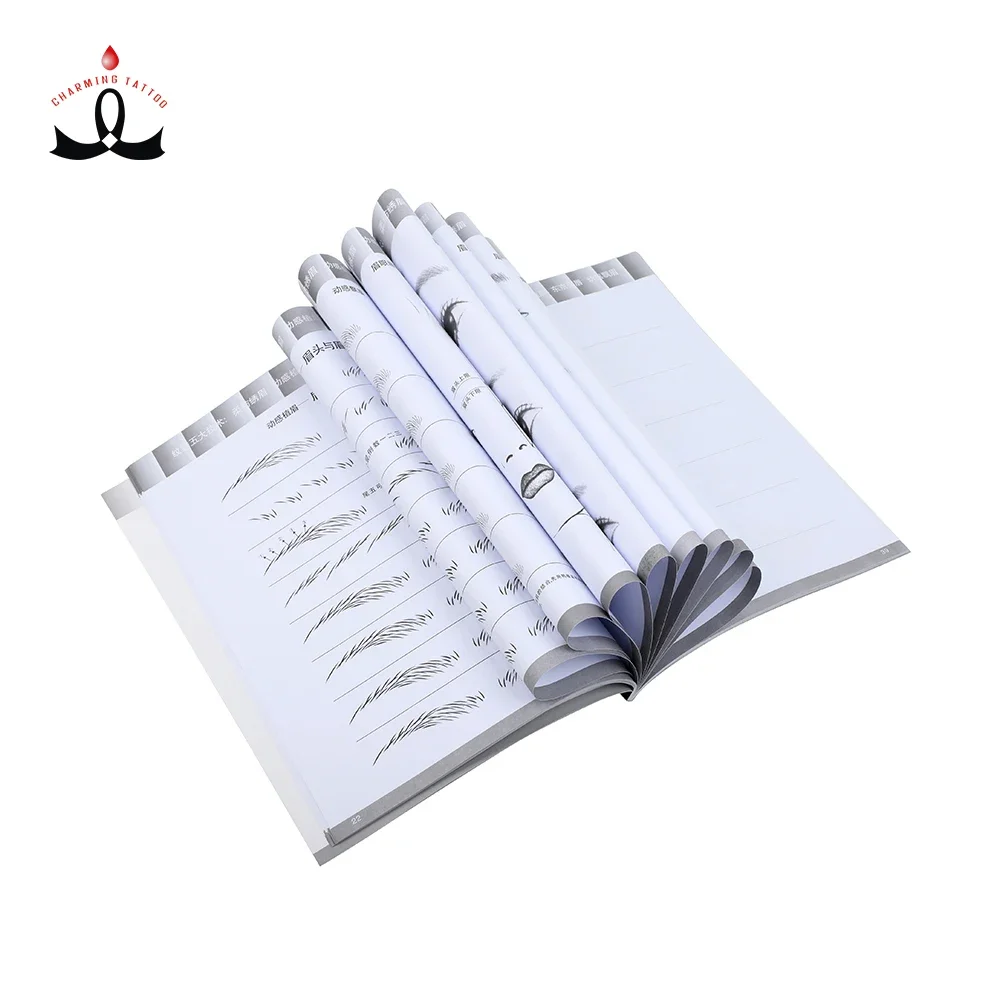 3pcs/lot Practice Album  Permanent Makeup Practice Training Book For Microblading