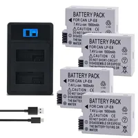 New LP-E8 1900mah 7.4V LP E8 Batteries LED Dual Charger Set for Canon EOS 550D 600D 650D 700D T2i T5i X4 X5 X6 X6i X7i Battery