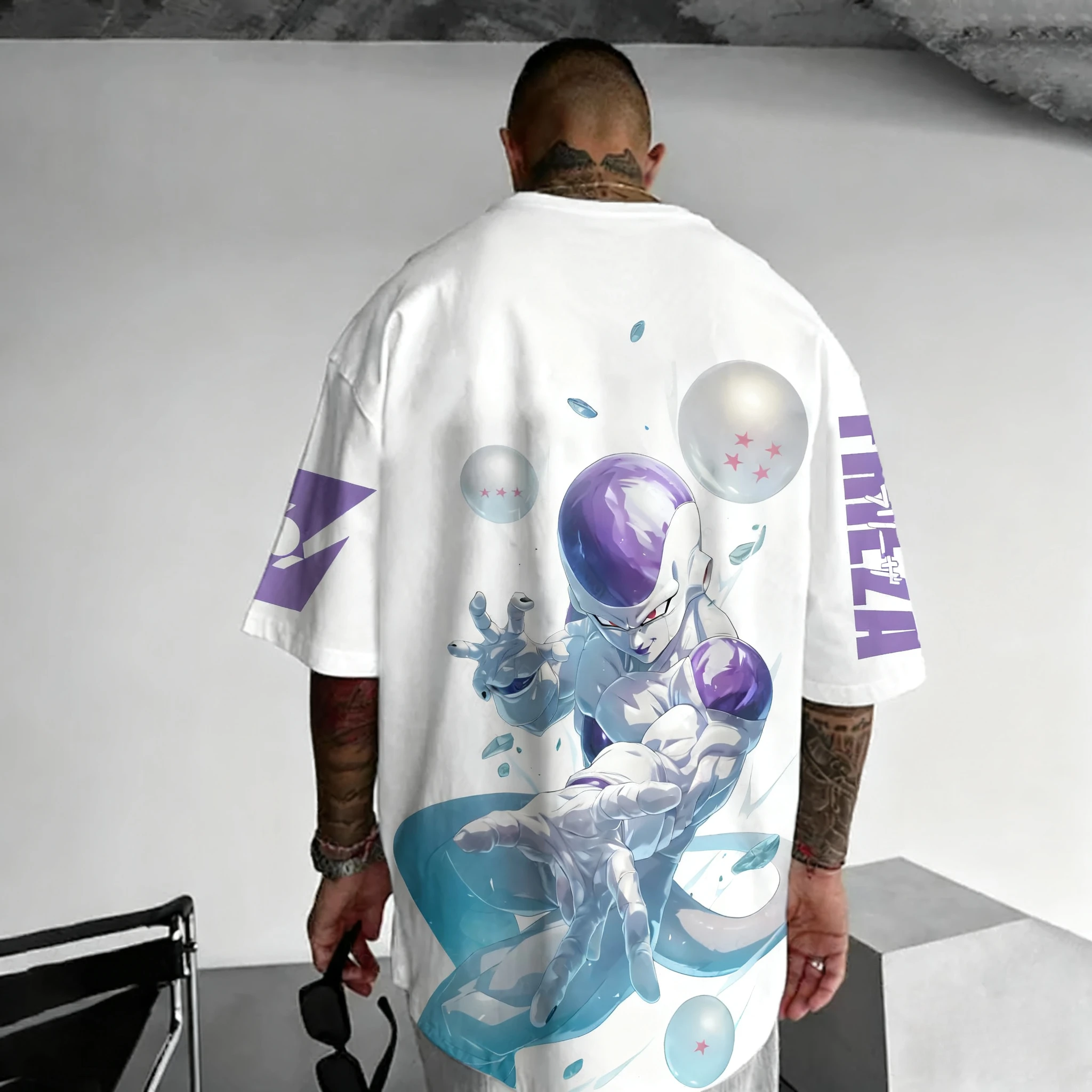 Dragon Ball Anime Joint Baumwolle T-shirt 2025, Sommer männer Neue Frieza Gedruckt Harajuku Casual Lose Eltern Kind Kurzarm top