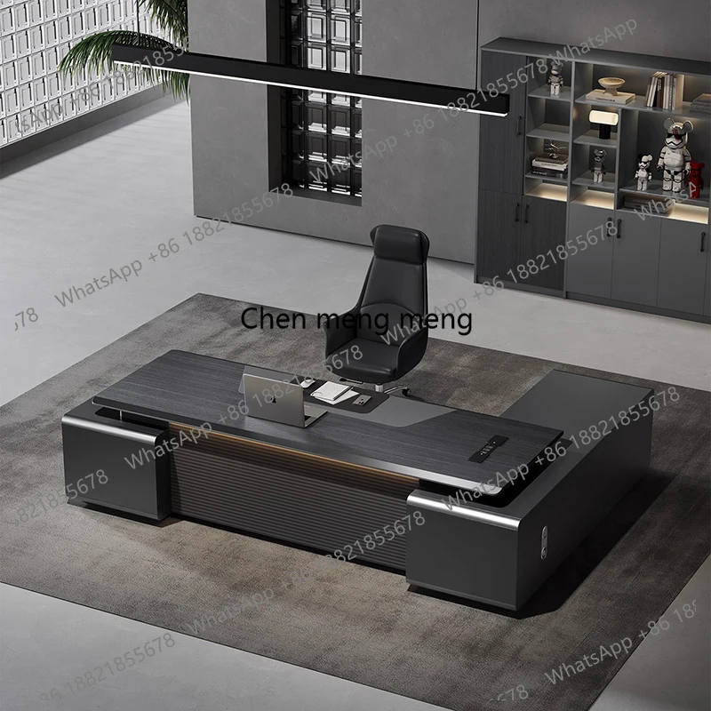 

Asthetic Designer Executive Desk Black Strong Modern Luxury Office Desks Wood Drawers Large Mesa De Escritorio