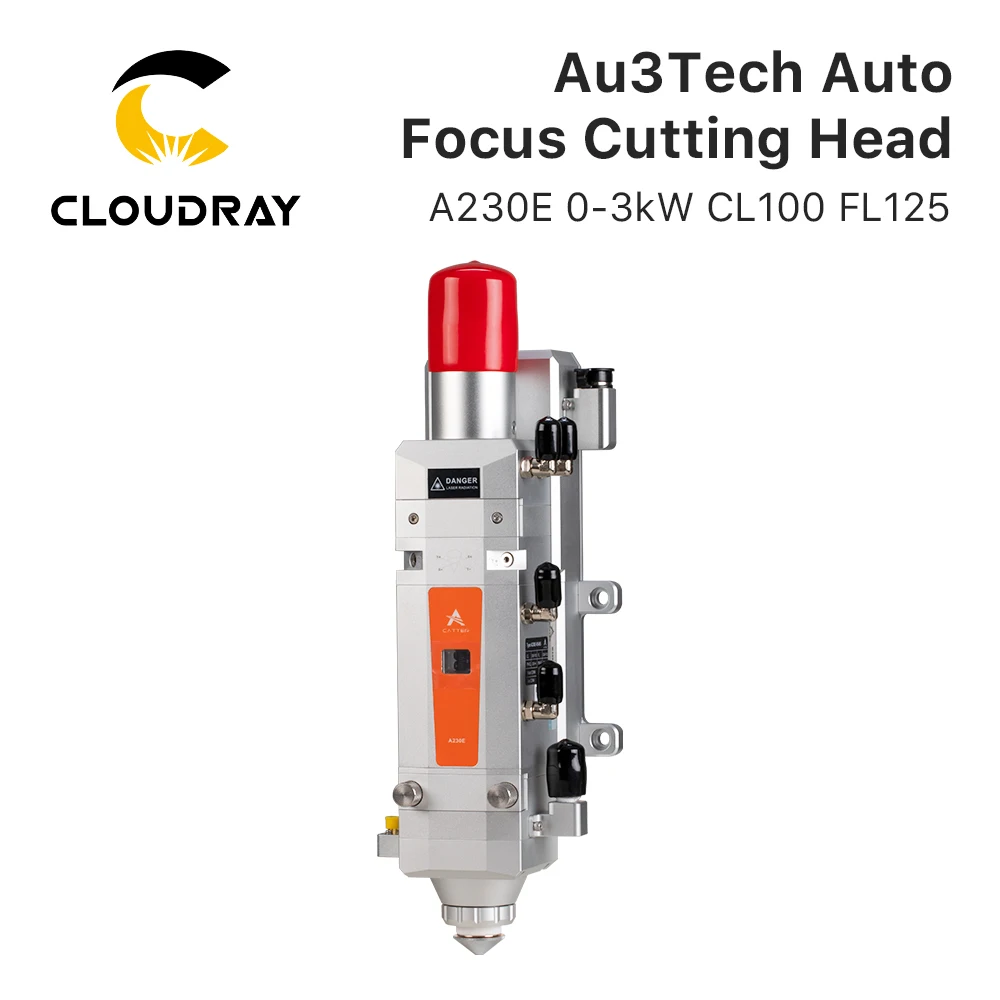 Imagem -02 - Cabeça de Alta Velocidade 03kw A230e Cl100 Fl125 do Laser do Corte do Metal do Foco Automático de Cloudray Au3tech para a Máquina de Corte