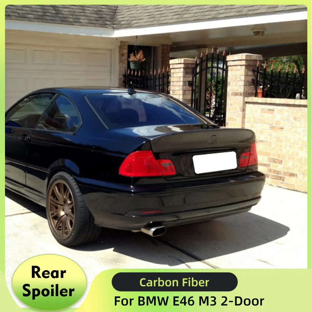 

Rear Trunk Spoiler For BMW E46 M3 2-Door 2000-2006 Boot Lip Rear Wing Spoiler Carbon Fiber / FRP