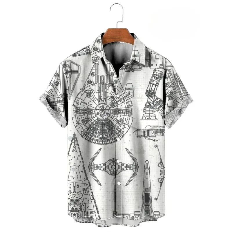 

Men's Clothing Casual Fashion Tops Oversized Tshirt Vintage Button Up Shirt Man 3d Map Printed Short Sleeve Hawaiian Shirt Lapel