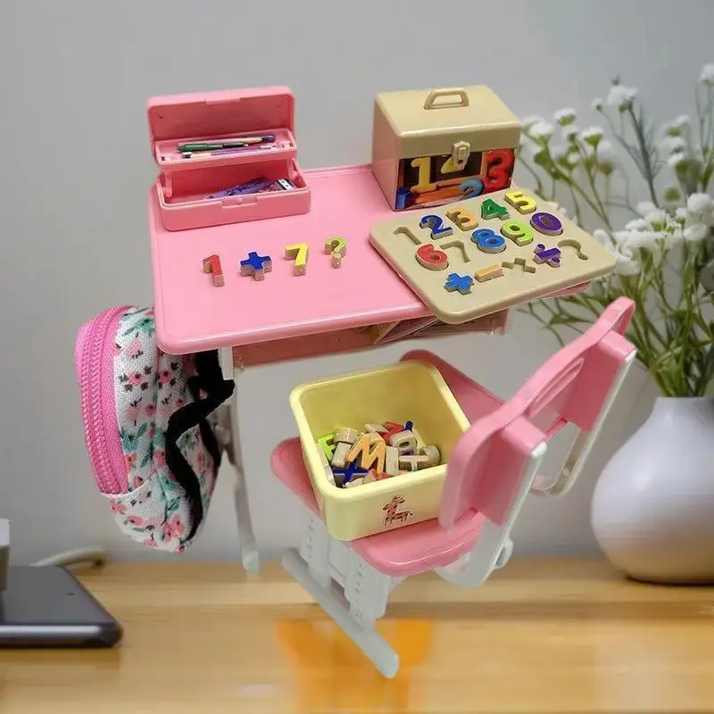 

Miniature Dollhouse Simulation Models with Number and Letter Puzzles for Children