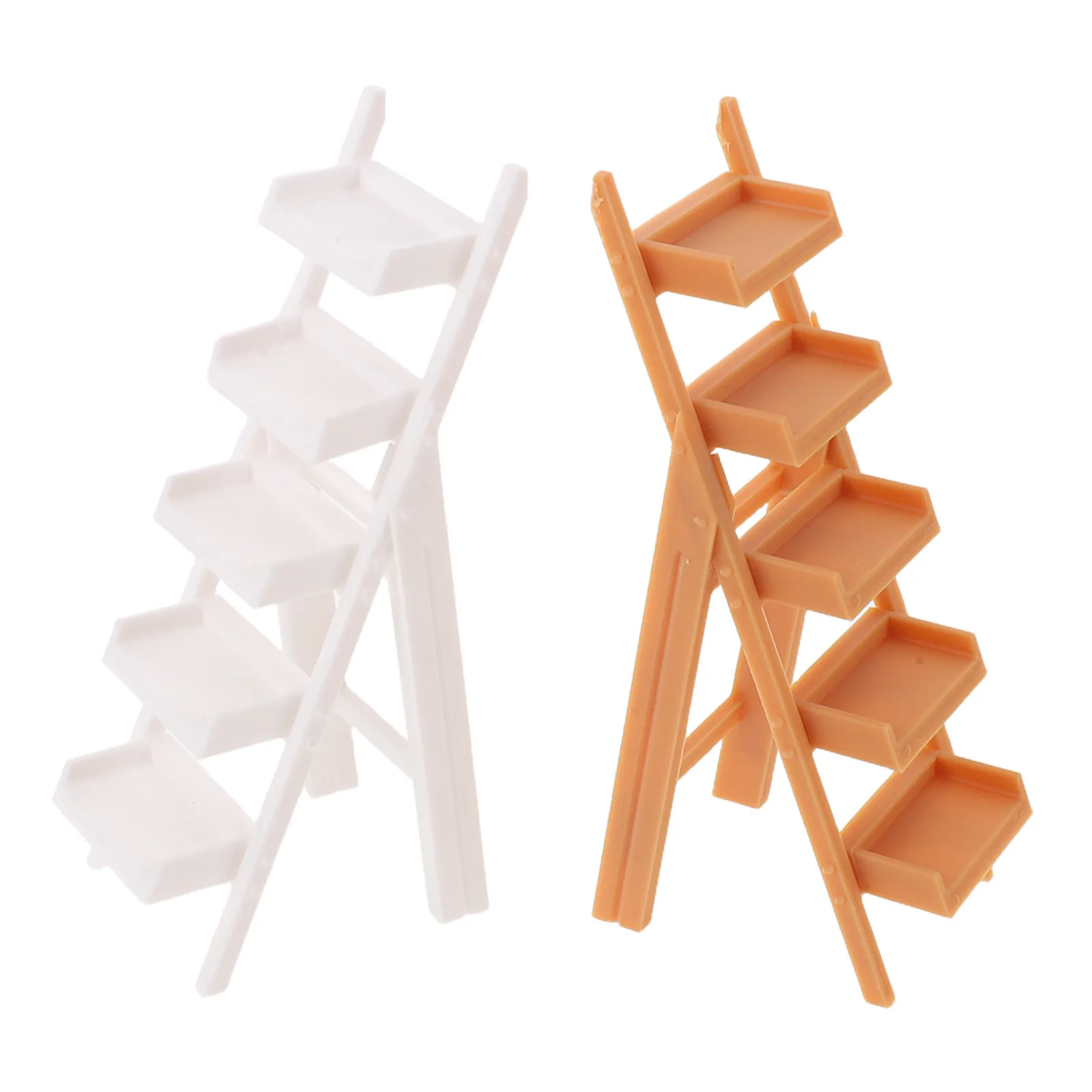 

2 шт. миниатюрные полки для кукольного домика, креативная многоуровневая подставка для миниатюрных коллекционных предметов, растений в горшках, миниатюрной мебели