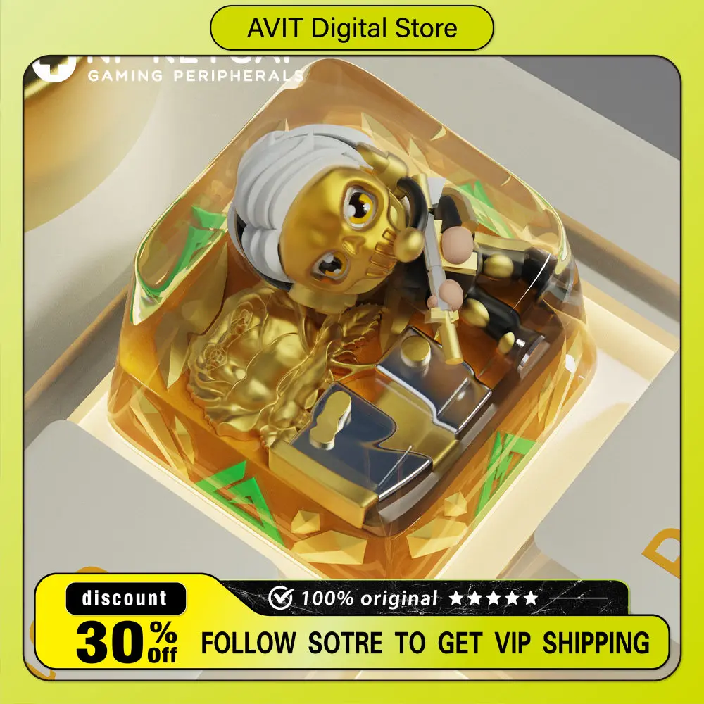 

Delta Force Eroded Gold Rose Red Wolf Keyboard Keycap for DIY Backlit Keycaps for Pc Gaming Classic Key Cap Suit Cute Game Gifts