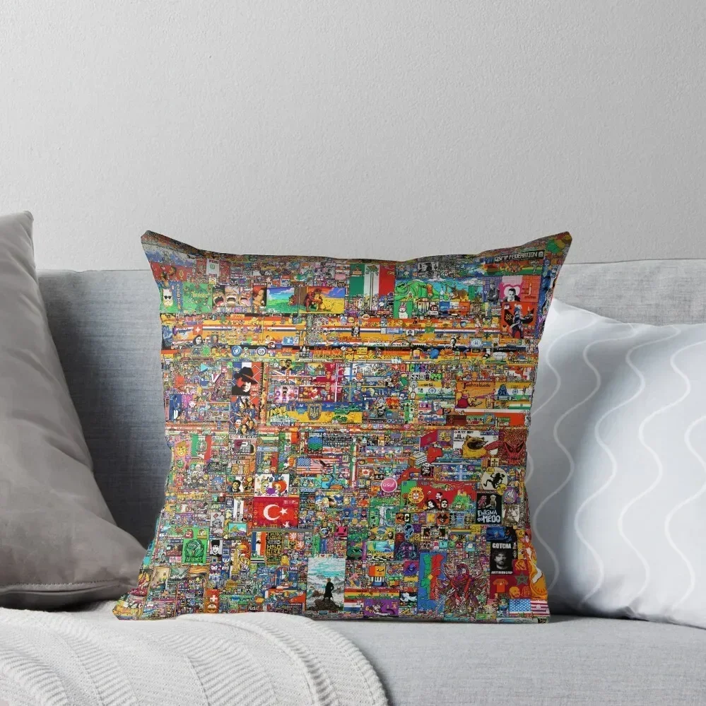 Reddit Place 2023 Merch, Reddit r/place 2023, r/place 20223, Merch, Poster Pixel, Final Poster, Final Throw Pillow