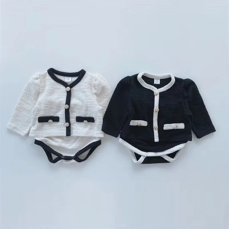 2024 Autumn New Baby Girl Long Sleeve Clothes Set Fashion Infant Princess Jacket + Pp Pants 2pcs Suit Cute Baby Girl Outfits