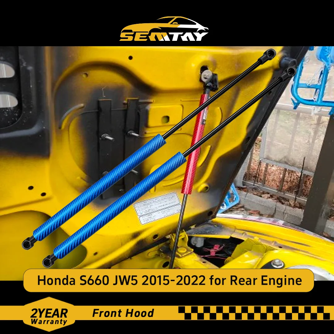 

SEMTAY стойки капота, поддержка подъема капота, пружинный демпфер для Honda S660 JW5 2015-2022 для заднего двигателя, аксессуар для капота