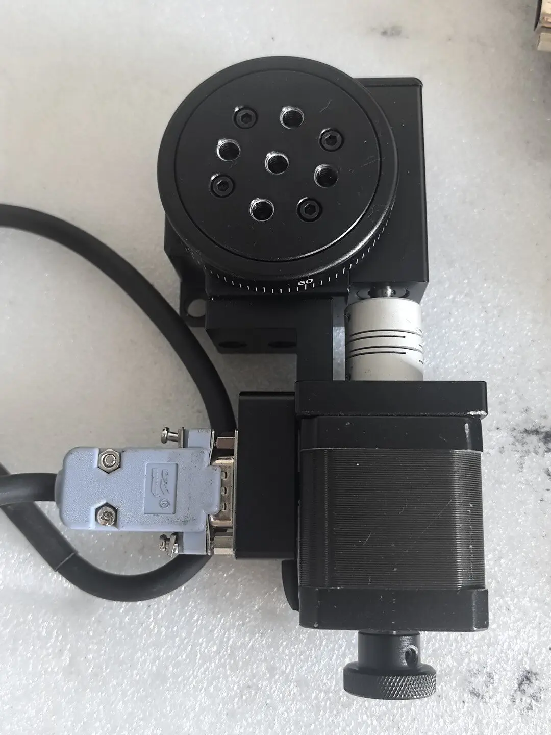 

Electric 360° Rotary Indexing Table – 60mm Diameter, Ratio 45, with Motor & Cables, Free 3D Drawing
