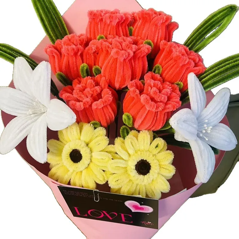 Bouquet Twist Stick Finished Product for Girls Qixi Valentine s Day Girlfriend Wife Bestie Birthday Gift