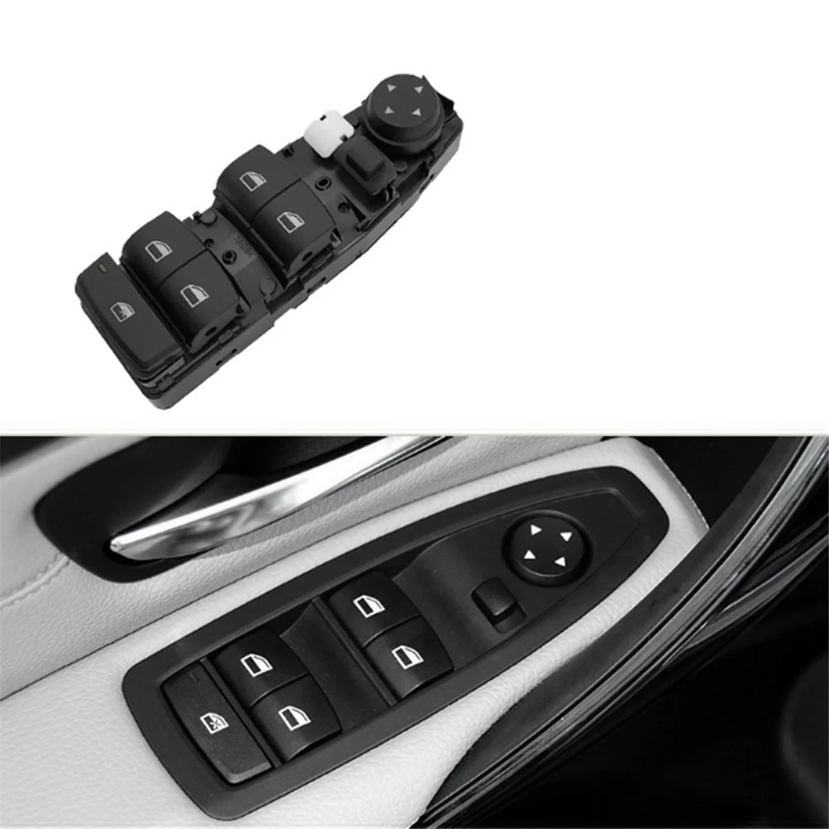 61319208108 Left Driver Side 6 Pin Window Regulator Switch Power Window Switch Button for BMW 3 Series F30 F35 2012-2019