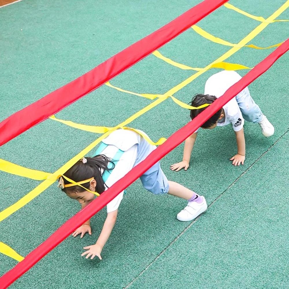 Multifuncional Drilling Jumping Grid for Kids Rastejando Integração Sensorial, Equipamento de Treinamento, Jogos de Esportes ao Ar Livre para Crianças, Brinquedos