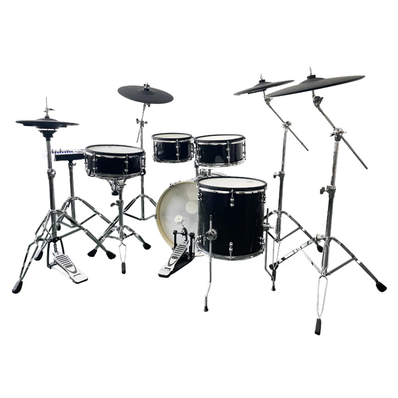 HXM XD-2000-KM Black Sparkle Color Acoustic Feeling Electronic Drum Set Factory Direct Sales Drum Electric Drum Set Professional