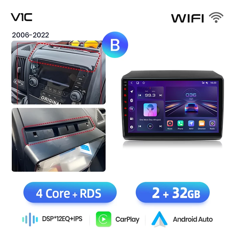 Junsun Ai 4G Lte Draadloze Carplay Android Auto Autoradio Voor Fiat Ducato Peugeot Boxer Citroen Jumper 2006-2015 Gps Navi Rds Fm