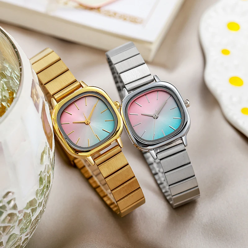 MAYZHISU женские кварцевые золотые наручные часы, роскошные женские часы из нержавеющей стали, водонепроницаемые женские часы, браслет для девочек