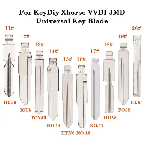 11-20 # KeyDiy KD Xhorse VVDI JMD 용 범용 Uncut 원격 플립 자동차 키 블랭크 블레이드 메르세데스 벤츠 Isuzu Hyundai Toyota Ford
