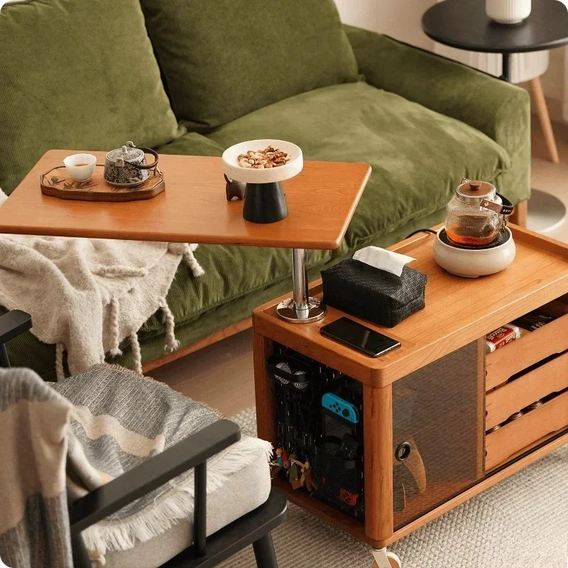 Lifting side table, movable trolley, sofa hair, storage side cabinet