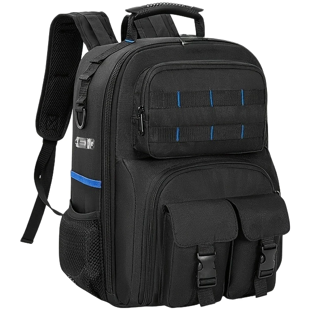 organized-tool-backpack-with-movable-base-plate-multiple-pockets-and-cushioned-compartments-30x16x40cm-black-toolkit