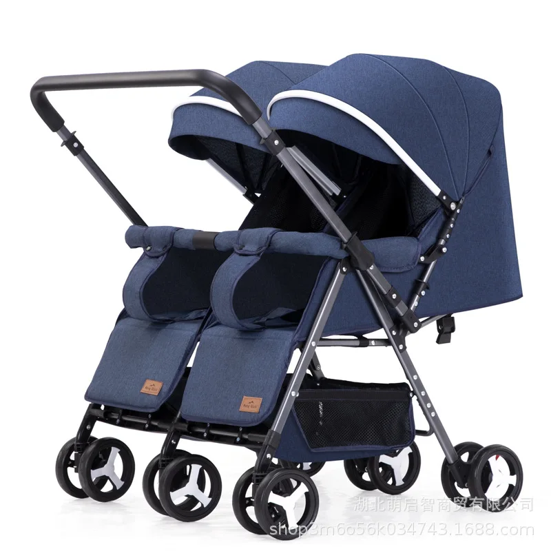 

Elevator accessible twin trolley can sit and lie down two-way baby trolley portable shock absorber folding trolley