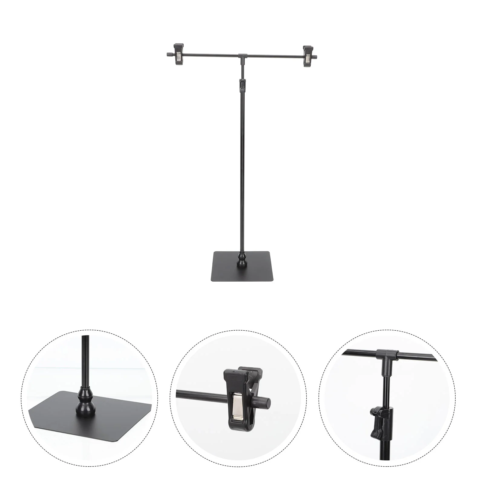 

Retractable Poster Stand over The Rod with Clamps Sunglasses Display Holder Advertising Rack