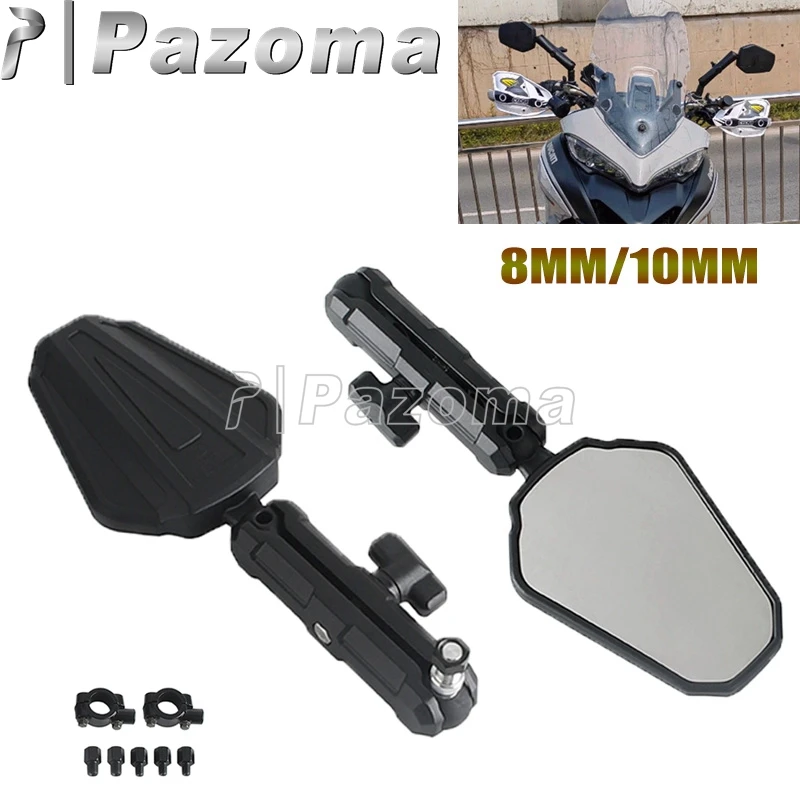 8mm 10mm Mirror Motorcycle Rearview Mirror Universal For Harley Dyna Yamaha V-Star Honda Shadow Kawasaki Vulcan Suzuki Boulevard