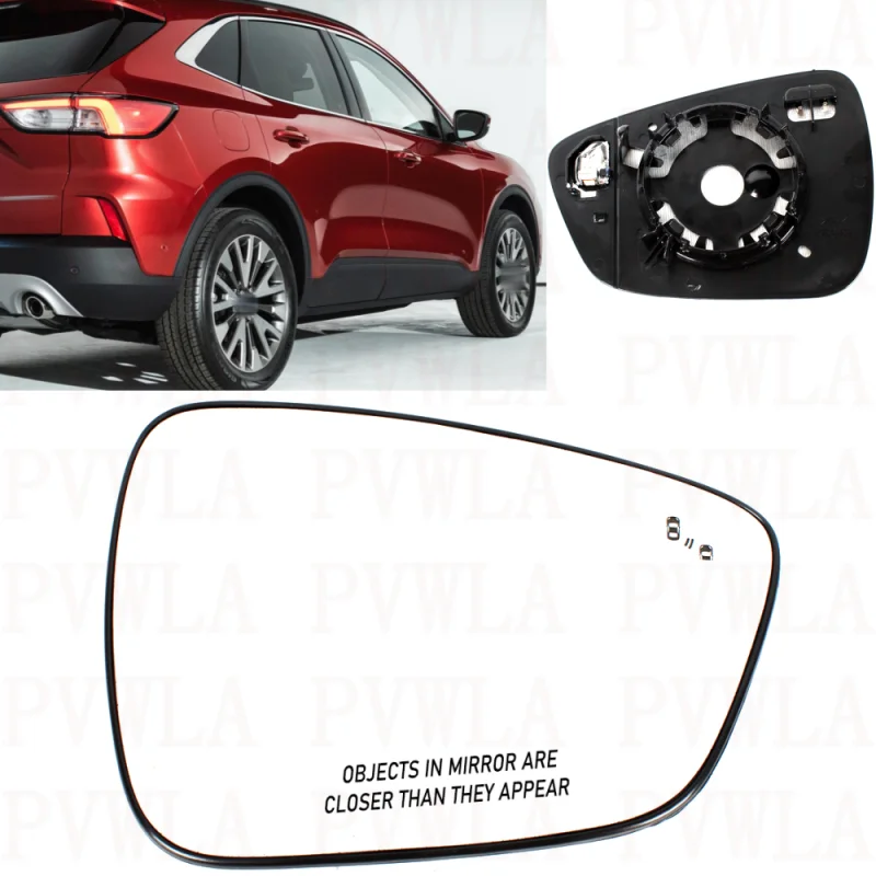 

Right Side Heated Blind Spot Reversing Mirror Glass LJ6Z-17K707-A For Ford Escape 2020 2021 2022 2023