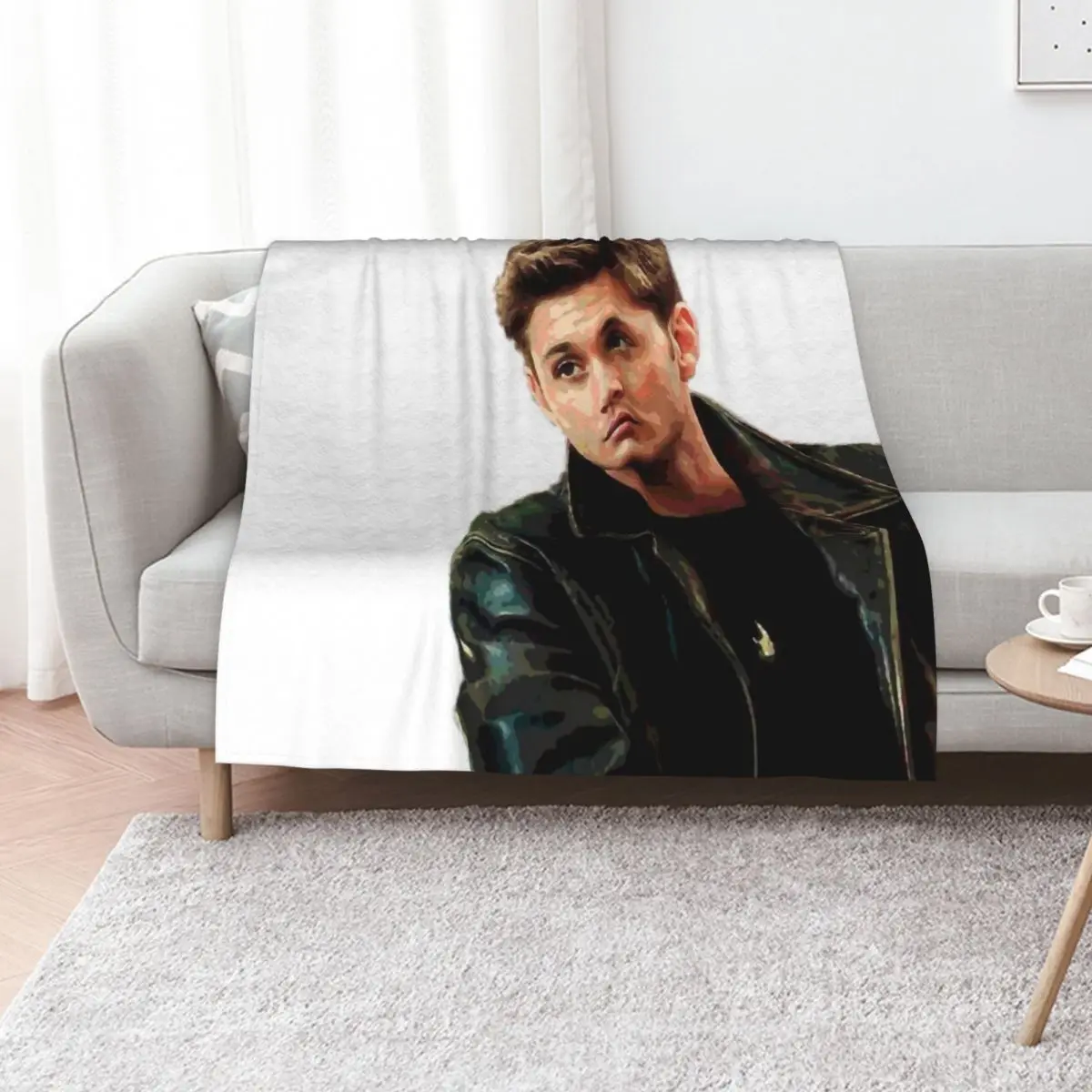Dean Winchester Throw Blanket Stuffeds Multi-Purpose Sofa Quilt Extra Large Throw Flannel Thin Blankets