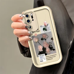Korean Pink Rose Flowers Phone Case For Huawei P50 P30 P20 P40 Pro Lite Camera Lens Protection Shockproof Silicone Soft Cover