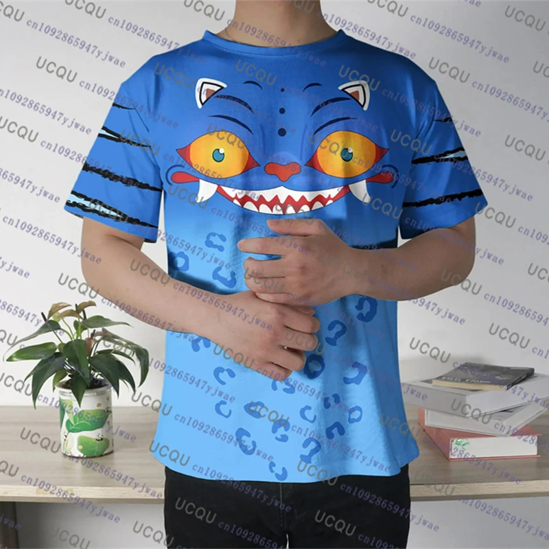 Camiseta Derpy Tiger Kawaii Demon Hunters, camiseta gráfica de tigre, regalo para seguidores, camiseta informal de gran tamaño, ropa deportiva de secado rápido para hombre