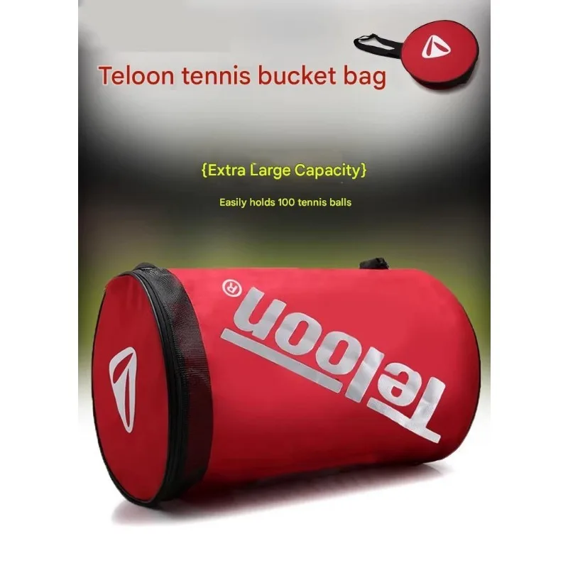 Teloon Tennis Bucket  Canister Bag, Large Capacity Tennis Bag,Tennis Bucket Bag,Single Shoulder Canister Bag for 60/100pcs balls