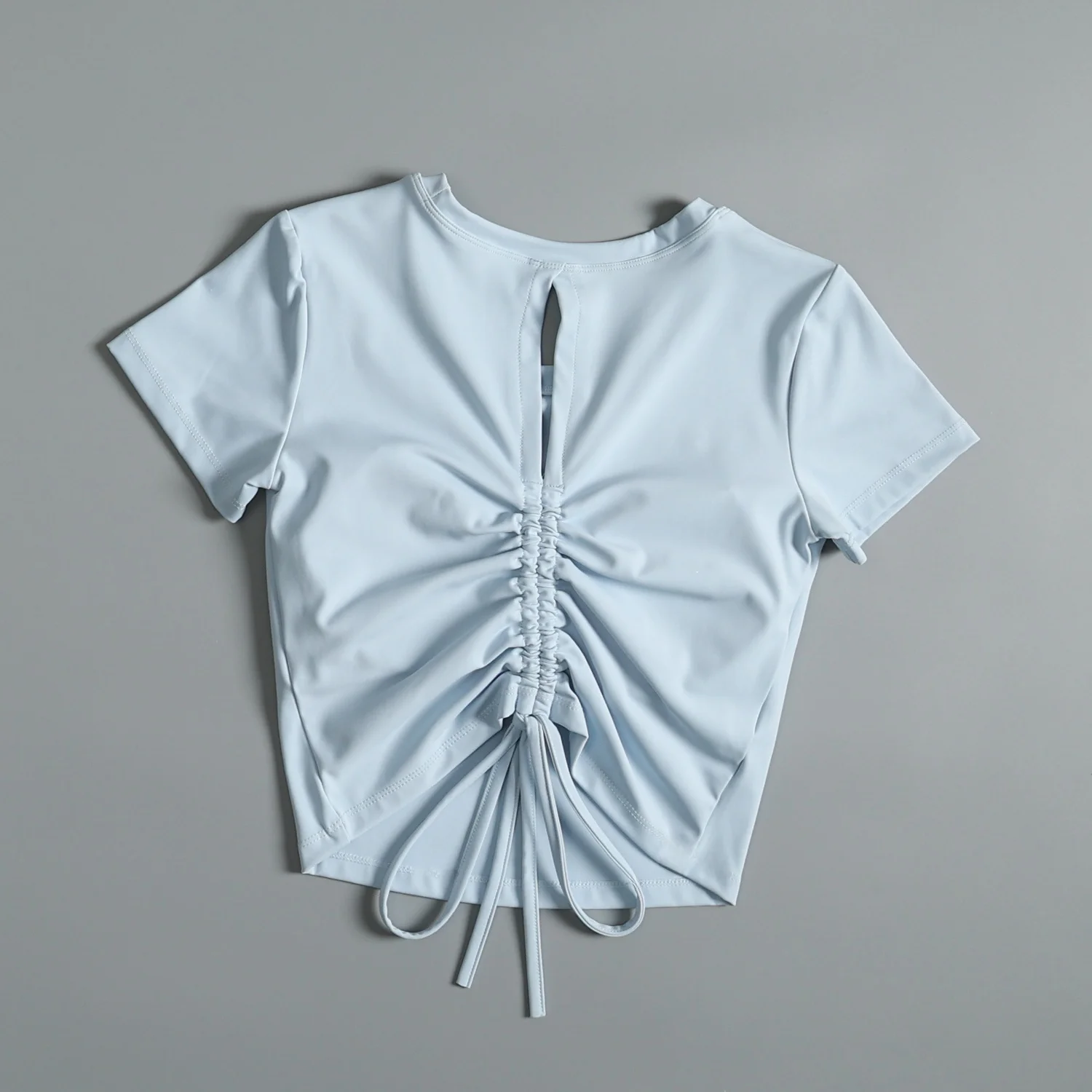 Women's Hollow out Yoga Sports Top Short Sleeve Running Fitness T-Shirt Breathable Moisture Wicking Quick Dry Fashion Fit