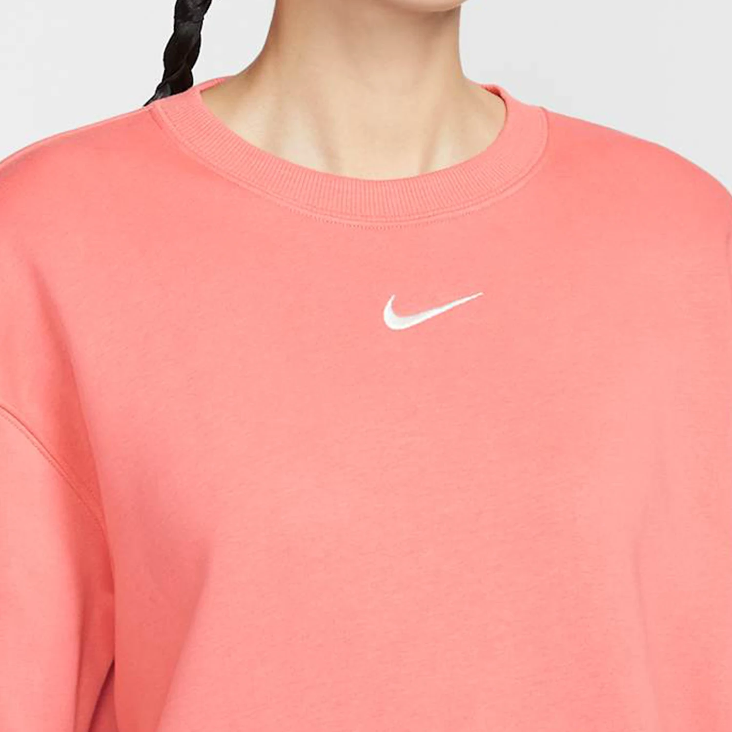 Nike genuine Oversize style women's velvet round neck sports sweatshirt FZ4271-814