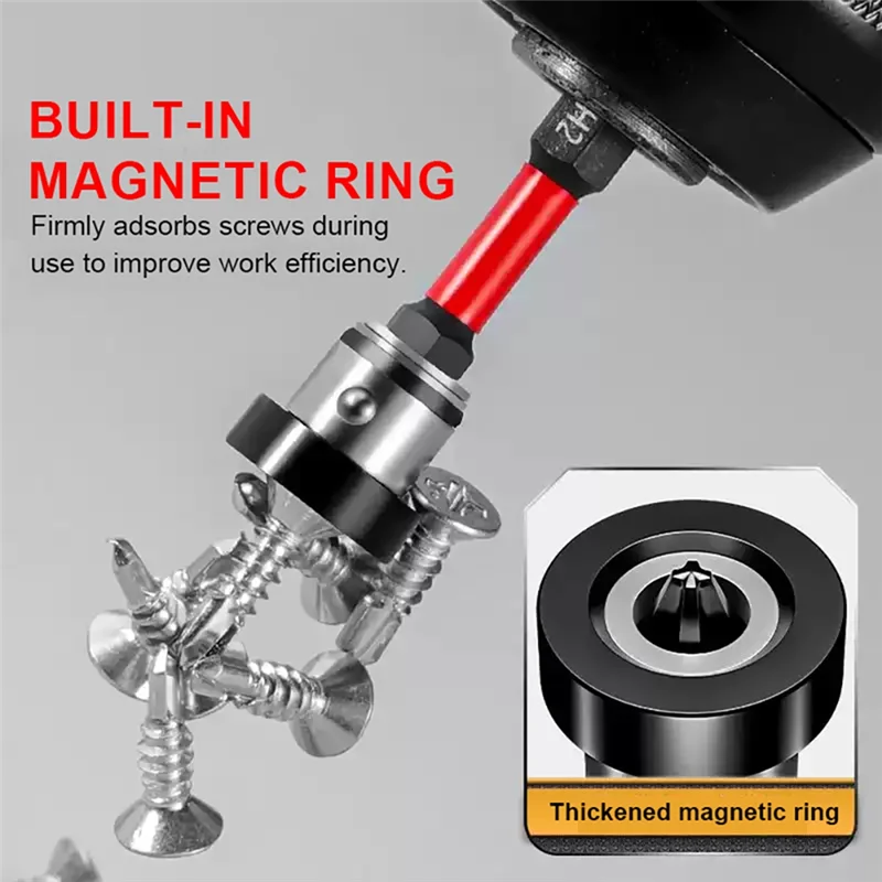 

ABFI Positioning Screwdriver Bits 5Pcs Set 50Mm Magnetic Drywall Screw Bits For Plasterboard Installation