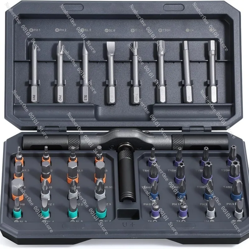 

Набор отверток с храповым механизмом RS1, 24 в 1, многофункциональный стальной бытовой гаечный ключ S2, комбинированный набор инструментов