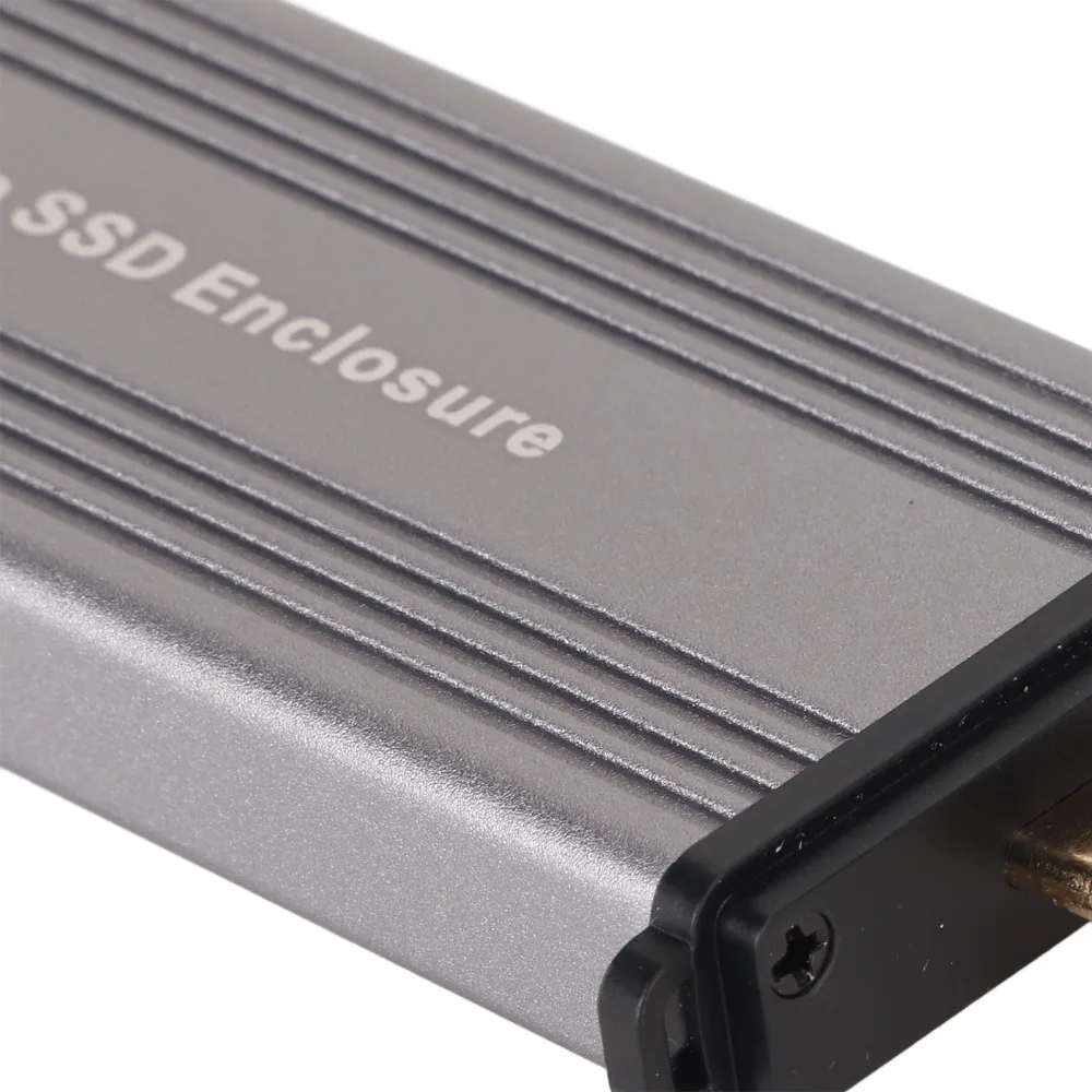 Aluminum Alloy M.2 NVMe SSD Enclosure Type C (Not Inclube Hard Disk) PCIe SSD Enclosure Dual Connector USB3.2 Gen2 Enclosure