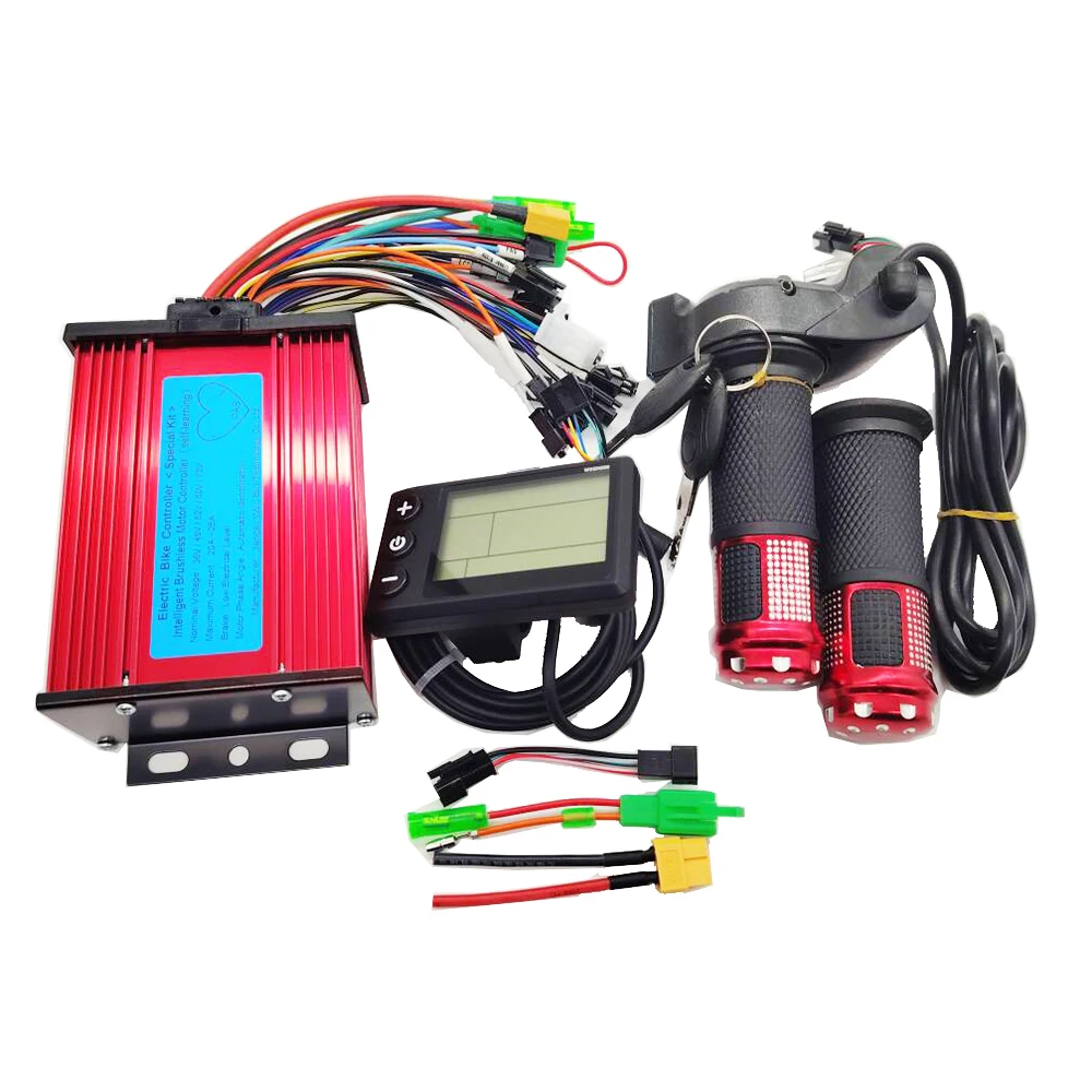 electric bike escooter controller 350W-500W with LCD display throttle for brushless motor 36V 48V 60V 72V