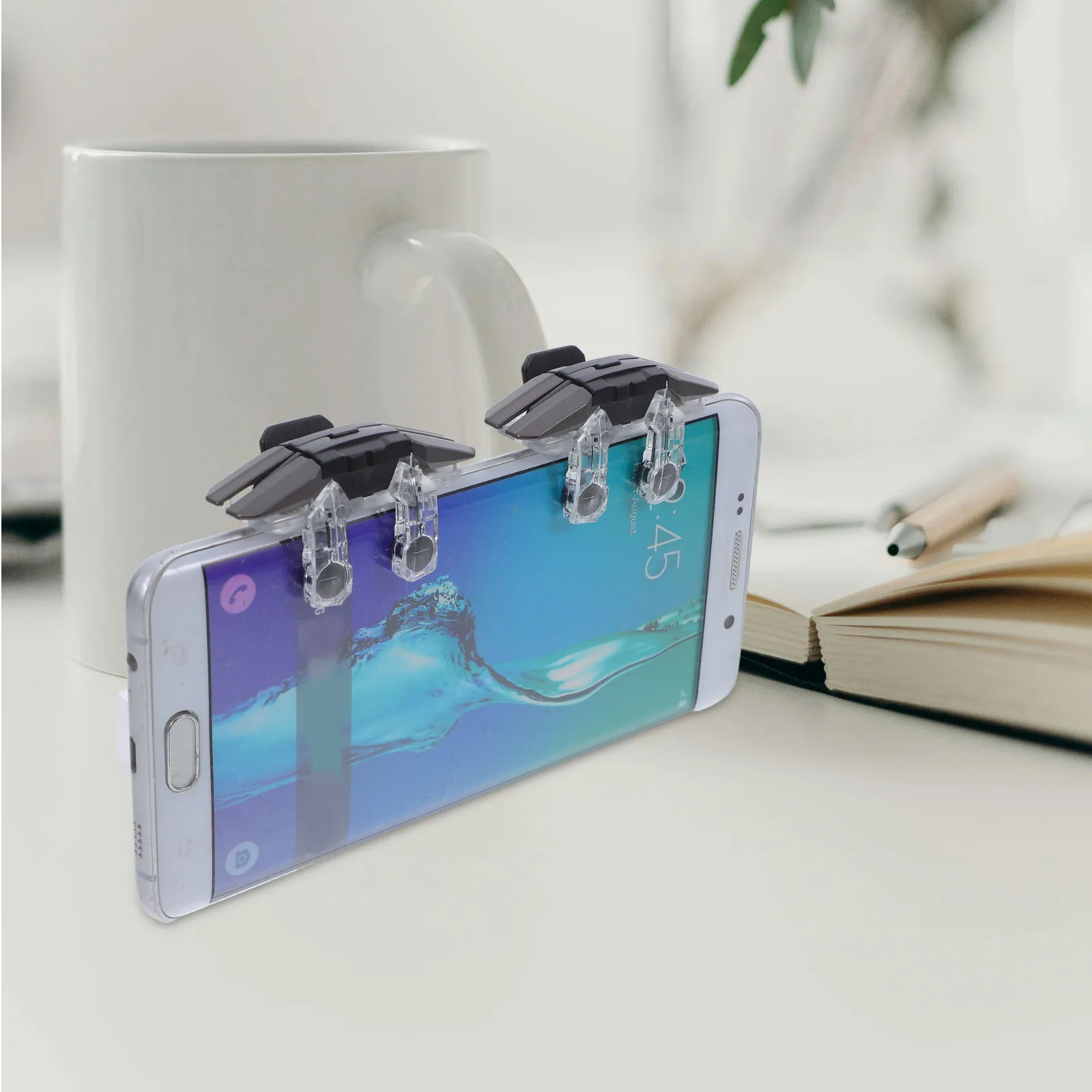 2 Pièces Gâchettes de Jeu pour Téléphone Portable Compatibilité Universelle Utilisation à Deux Mains Réponse Précise Temps de Réaction Rapide en Plastique