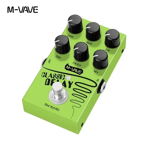 Imagen 2 del producto Pedal de efecto de retardo clásico M-vave, Pedal de efectos de guitarra con tiempo de retardo de 600ms True Bypass para bajo de guitarra eléctrica
