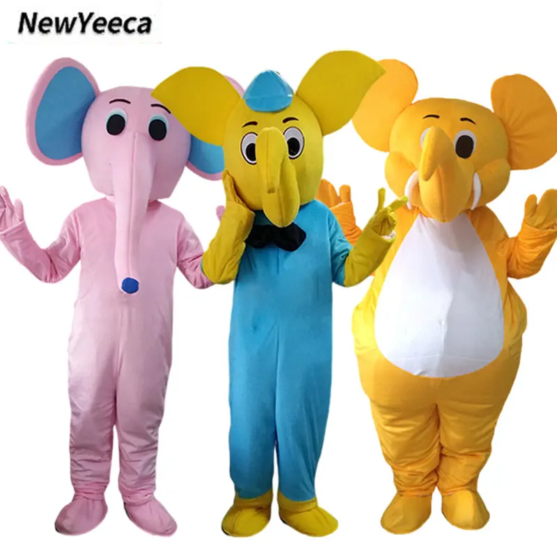 Elephant Mascot Cartoon Doll Cosplay Costume for Adult Man and Woman Christmas Activity Halloween Easter Birthday Anime Party