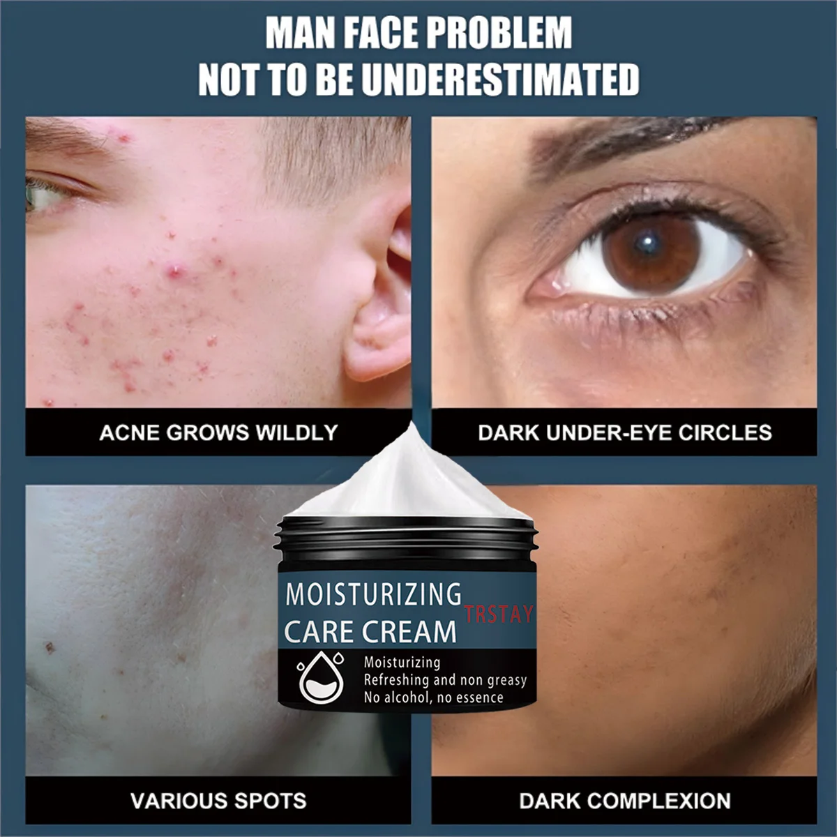 Face Cream Oil Control Men Lift Anti-Wrinkle Firming Shrink Pore Acne Day Cream Moisturizing Whitening