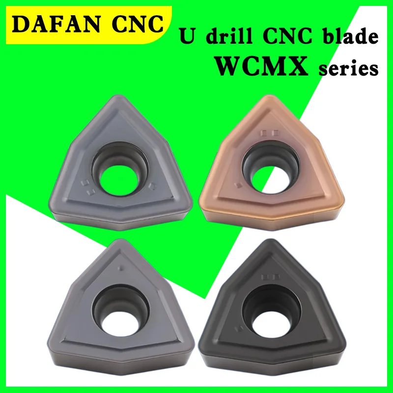 WCMX030208/040208/050308/06T308/080412 CNC U-Drill Inserts for Hardened Steel, High Wear-Resistance Cutting Tool