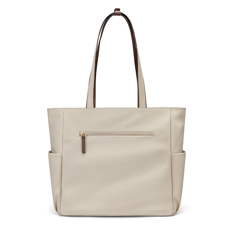 Bolsa tote de trabalho feminina de golfe com bolsos para compartimento de laptop elegante bolsa tote com zíper cáqui bolsa de ombro feminina tendência funcional 2024