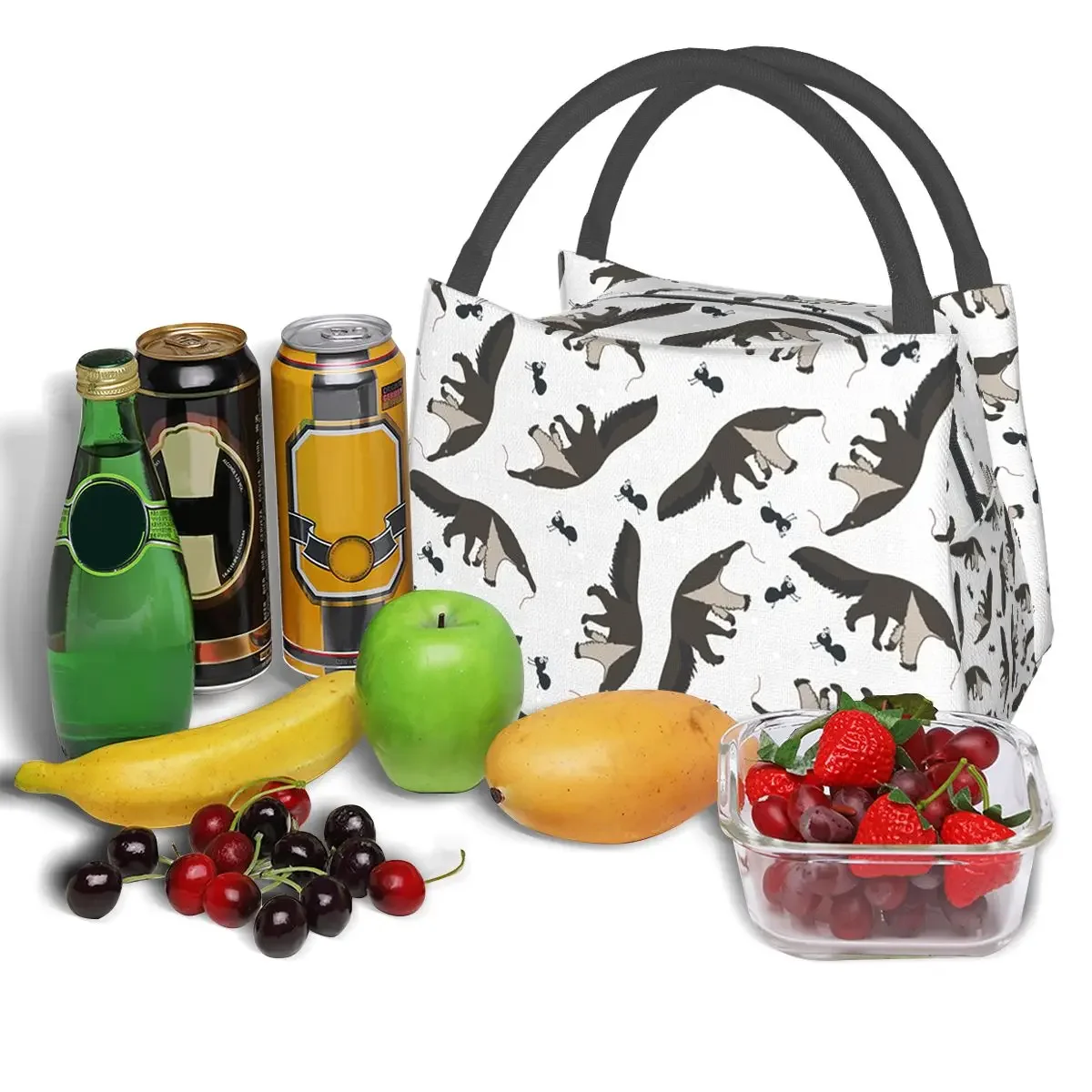 العملاق النمل والنمل في جميع أنحاء نمط أكياس الغداء معزول بينتو صندوق مانعة للتسرب حقيبة الغداء أكياس نزهة حقيبة حرارية برودة